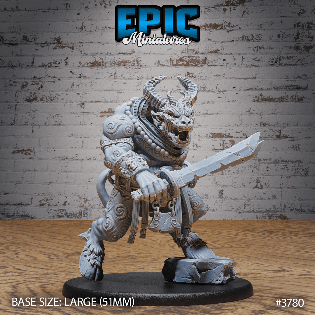 Onyx Statue Demon Swords