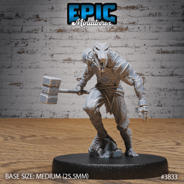 Crocodile Folk Warrior Hammer